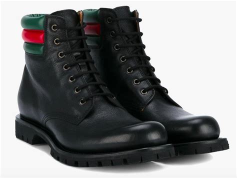 gucci web detail military boots|gucci men's boots162616 price.